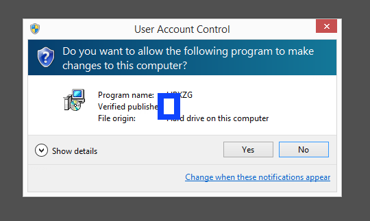 Screenshot where FOR TESTING ONLY - IPF_PreProd_Cert appears as the verified publisher in the UAC dialog